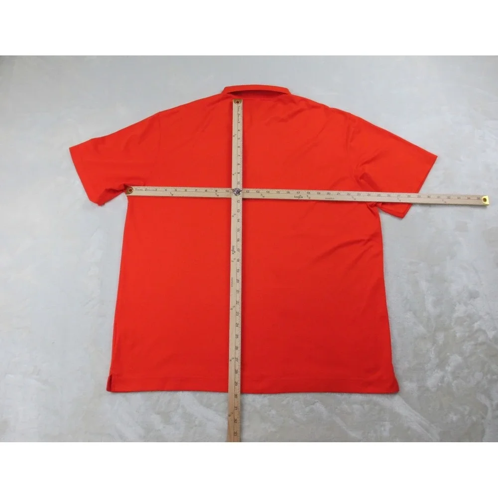 Nike Polo Shirt Mens‎ Extra Large Orange Tour Performance DriFit Golf Casual*